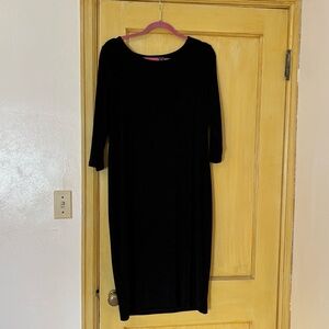 Chico's Traveler’s Classic Black Dress stretch size large petite